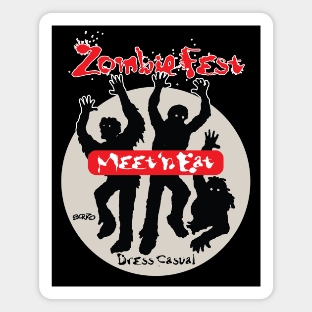 Zombie Fest -1 Magnet by BonzoTee